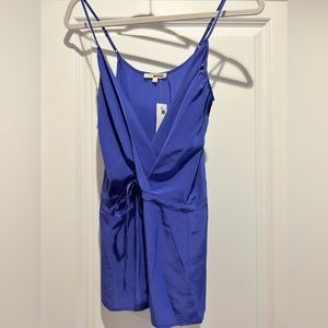 Purple neck adjustable straps  100% silk top